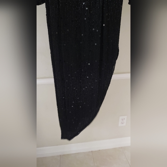 Niteline | Silk Beaded Asemetrical Formal Gown - Picture 11 of 12